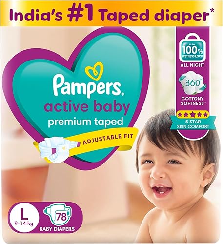 Pampers Premium Taped Diapers for Babies