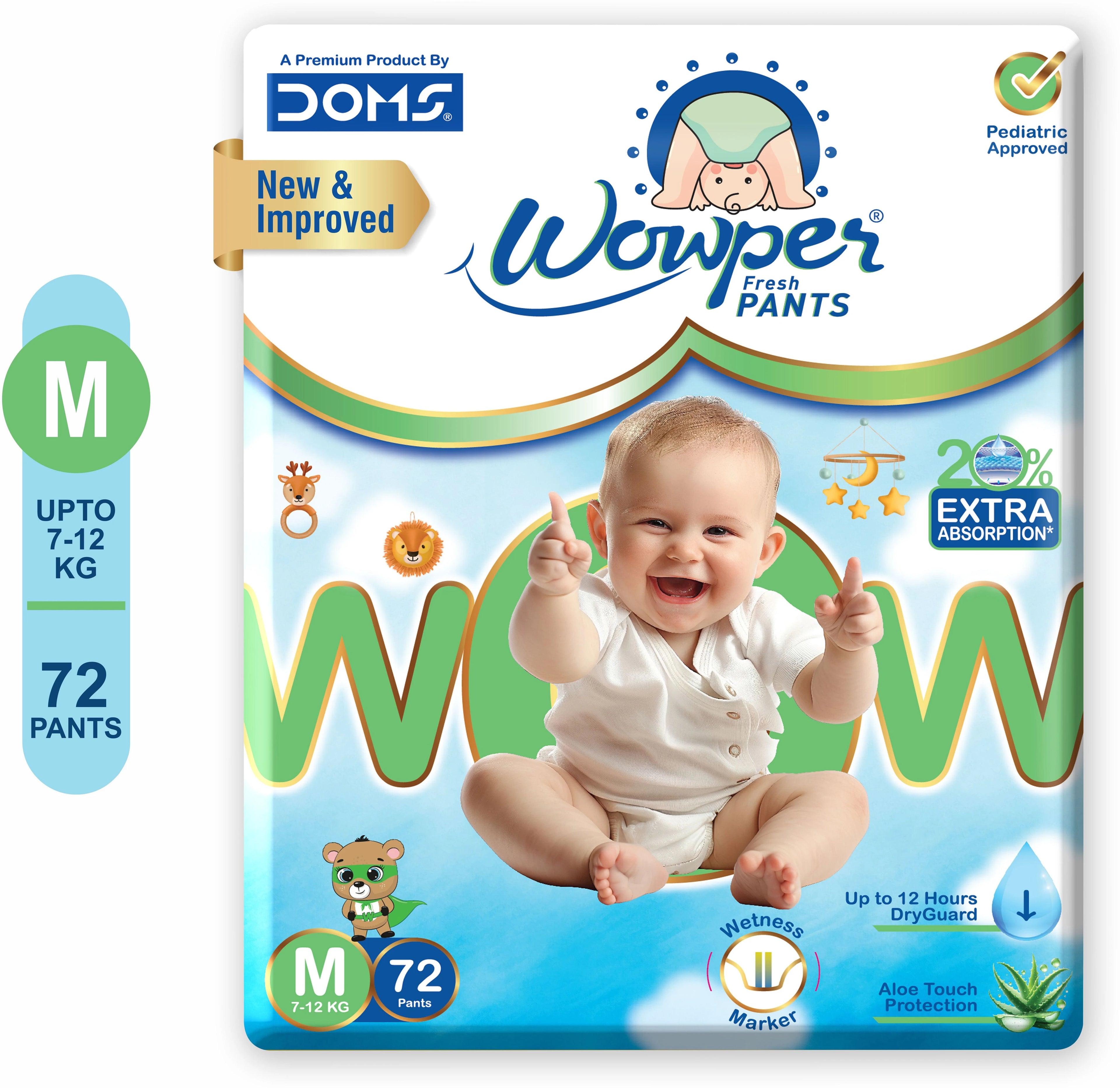 Doms Baby Diaper | Upto 12 Hours Absorbtion